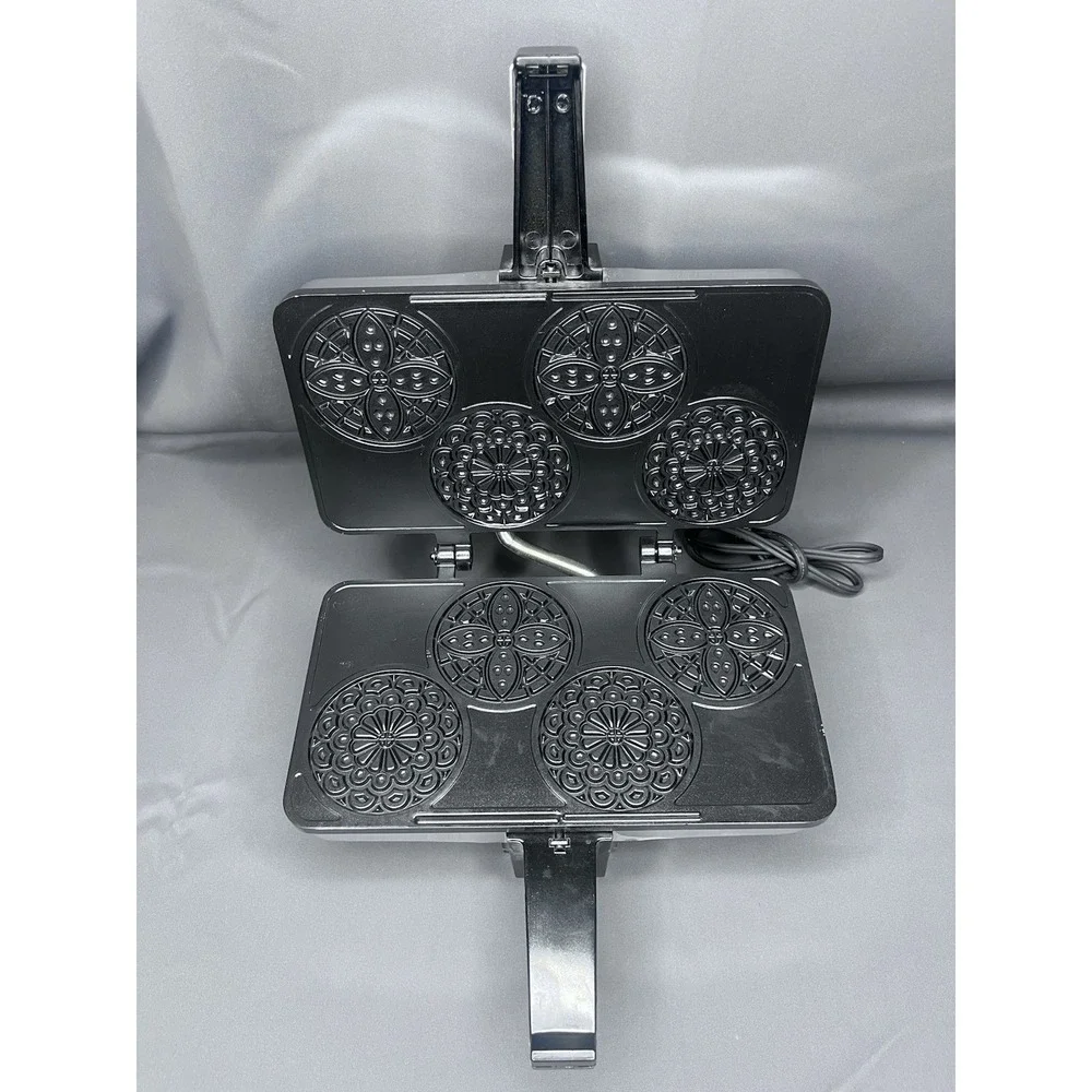 Unused Nonstick CucinaPro 4‎ Mini Cookie Piccolo Pizzelle Baker.